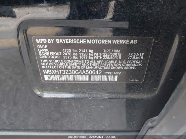 WBXHT3Z30G4A50642 BMW X1 Xdrive28i