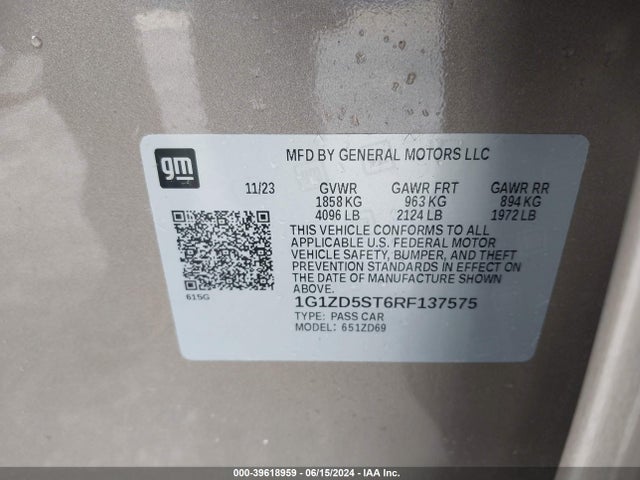 Chevrolet MALIBU LT 2024 1G1ZD5ST6RF137575 Image 9