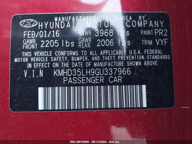 Hyundai ELANTRA GT 2016 KMHD35LH9GU337966 Image 9