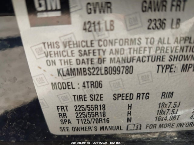 KL4MMBS22LB099780 Buick Encore Gx Fwd Preferred