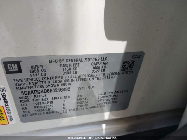 5GAKRCKD6EJ216485 Buick Enclave Premium