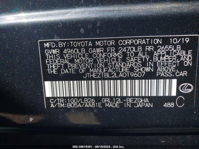 JTHEZ1BL2LA019607 Lexus Gs 350 F Sport