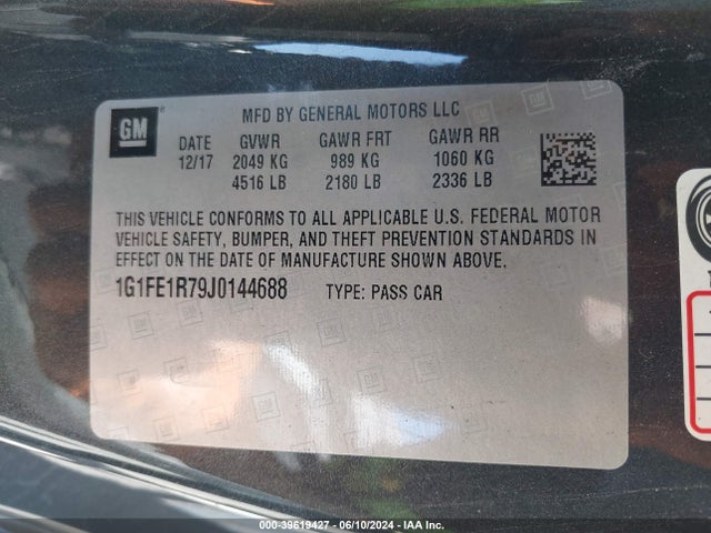 Chevrolet Camaro 1ss 2018 1G1FE1R79J0144688 Image 9