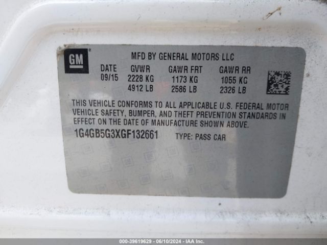 1G4GB5G3XGF132661 Buick Lacrosse
