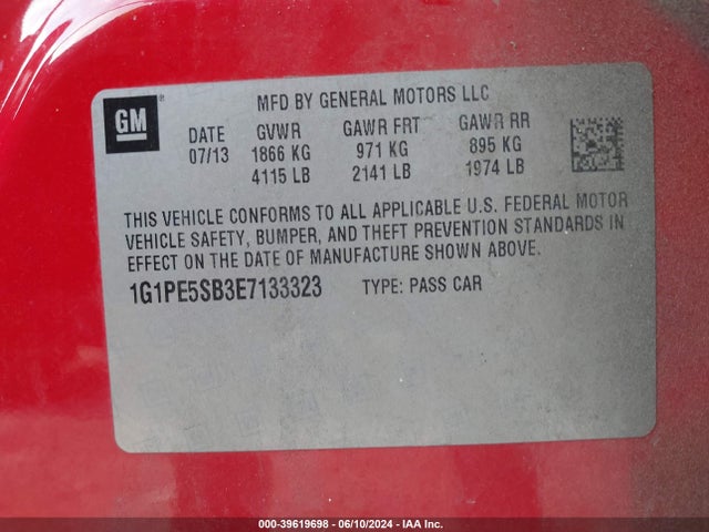 Chevrolet Cruze 2lt Auto 2014 1G1PE5SB3E7133323 Image 9