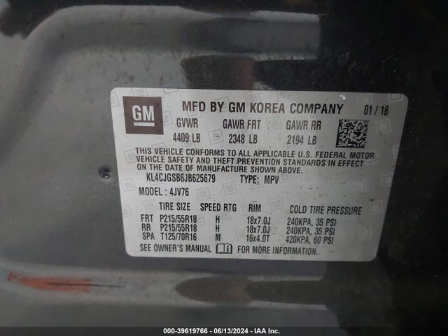 KL4CJGSB6JB625679 Buick Encore Essence