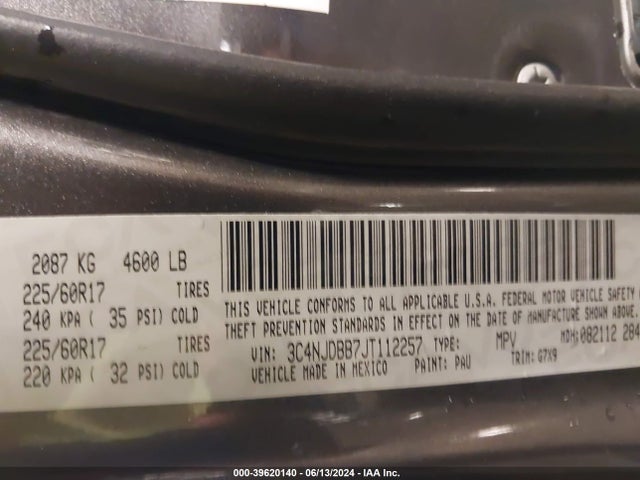3C4NJDBB7JT112257 Jeep Compass Latitude 4x4
