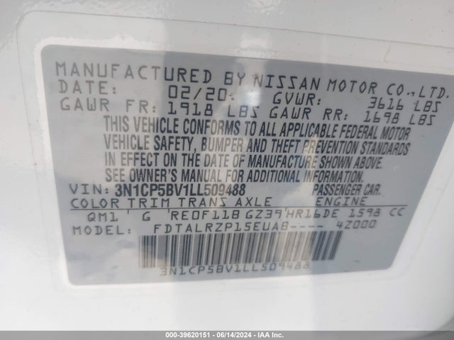 Nissan Kicks S Xtronic Cvt 2020 3N1CP5BV1LL509488 Image 9
