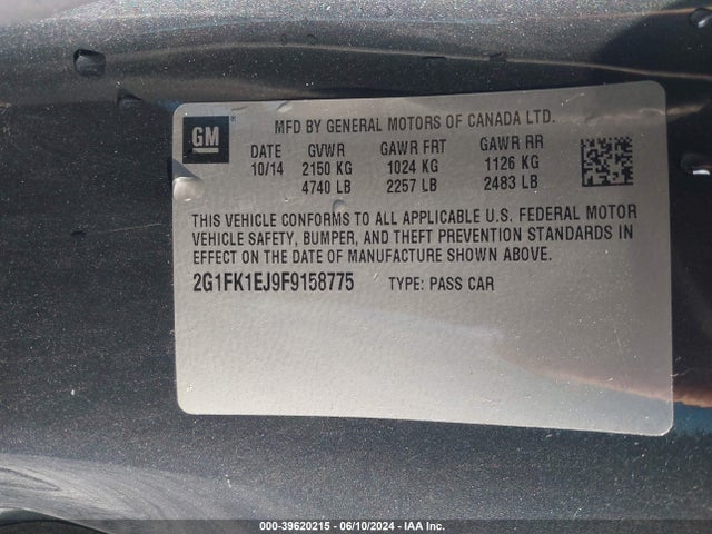 Chevrolet CAMARO 2SS 2015 2G1FK1EJ9F9158775 Image 9