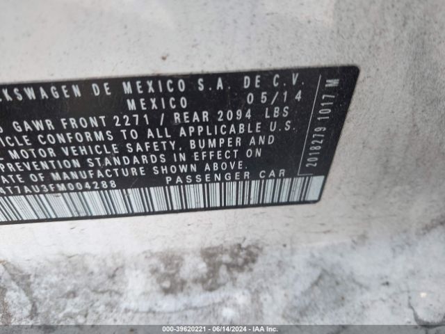 3VW4T7AU3FM004288 Volkswagen Golf Gti 2.0t S 4-door
