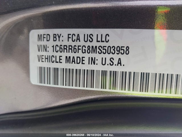 1C6RR6FG8MS503958 RAM 1500 Classic Tradesman Quad Cab 4x2 6'4 Box