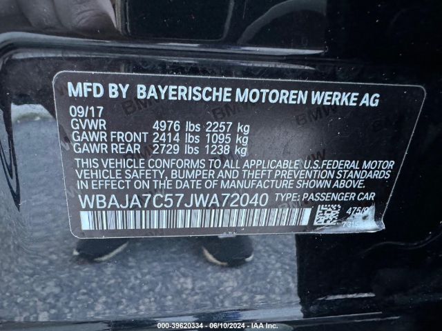 WBAJA7C57JWA72040 BMW 530 XI
