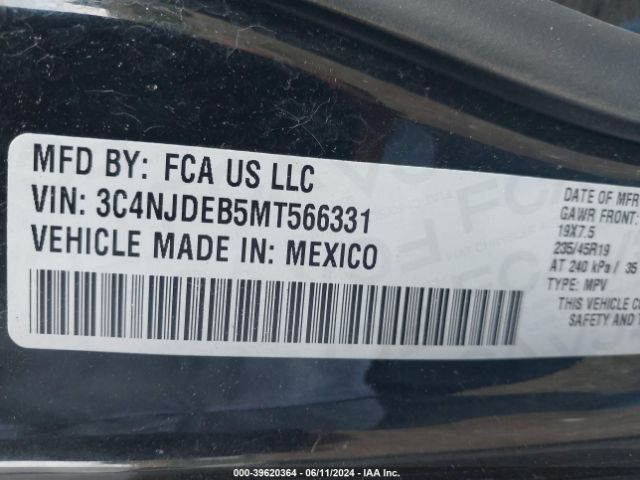 3C4NJDEB5MT566331 Jeep Compass 80th Anniversary 4x4