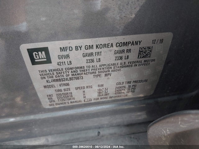 KL4MMBS24LB076873 Buick Encore Gx Fwd Preferred