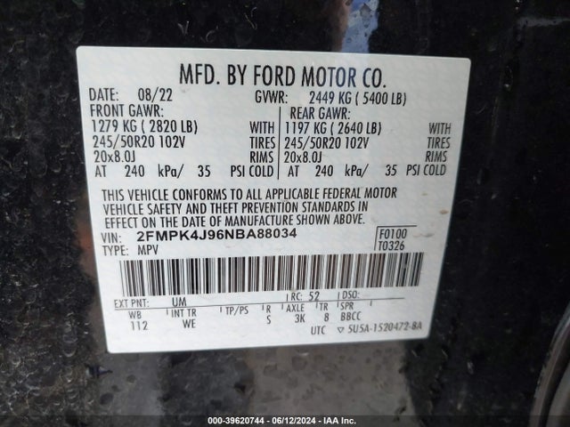 Ford Edge St-line 2022 2FMPK4J96NBA88034 Image 9