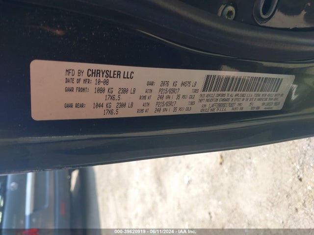 Aukcja sprzedaży 2009 Jeep Patriot Sport, vin: 1J4FF28B99D176927, numer aukcji: 39620919