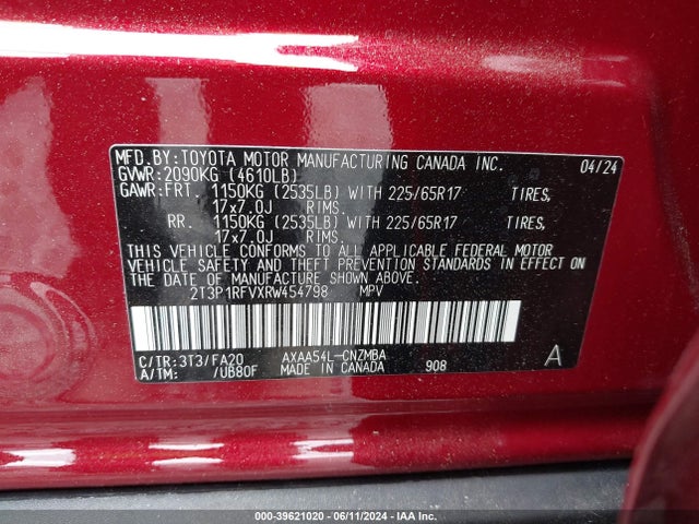 Toyota Rav4 Xle 2024 2T3P1RFVXRW454798 Image 9