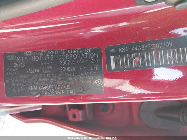 KIA FORTE EX 2014 KNAFX4A88E5107709 Image 9