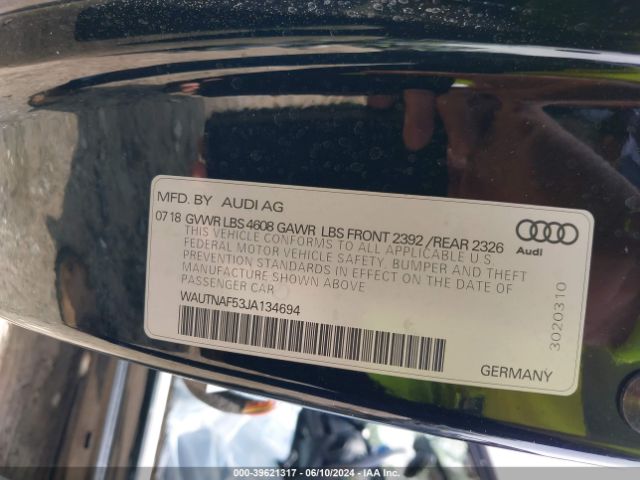 WAUTNAF53JA134694 Audi A5 2.0t Premium