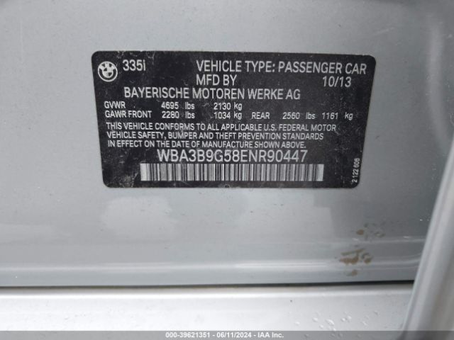 WBA3B9G58ENR90447 BMW 335i Xdrive