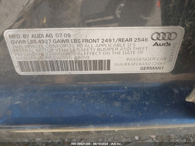 2010 AUDI A4 WAUFFAFL6AN012493 Photo 8