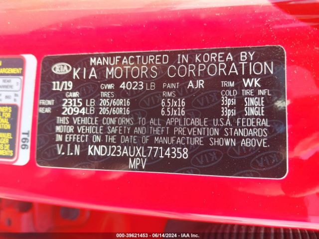 KNDJ23AUXL7714358 KIA SOUL S