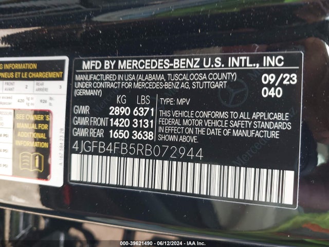 4JGFB4FB5RB072944 Mercedes-Benz Gle 350 4matic