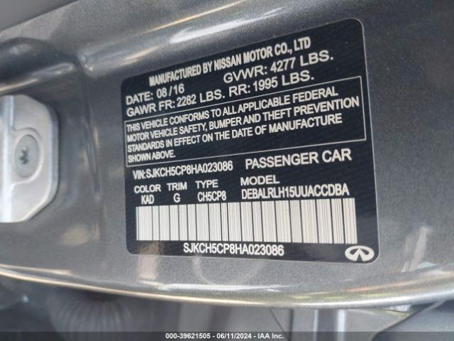 SJKCH5CP8HA023086 Infiniti Qx30 Premium