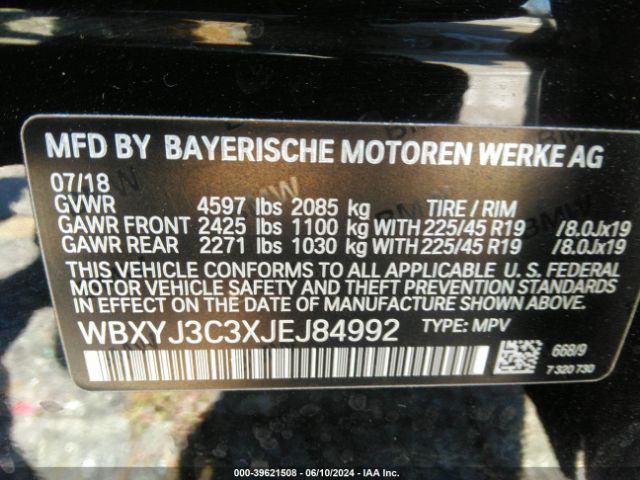 WBXYJ3C3XJEJ84992 BMW X2 Sdrive28i