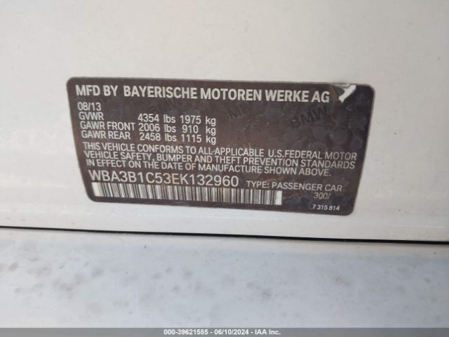 WBA3B1C53EK132960 BMW 320i