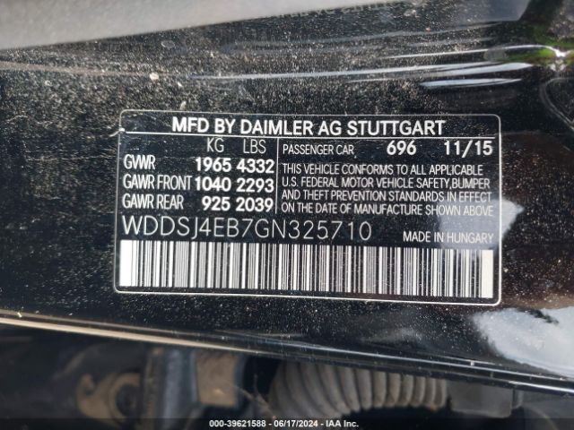 WDDSJ4EB7GN325710 Mercedes-Benz CLA 250