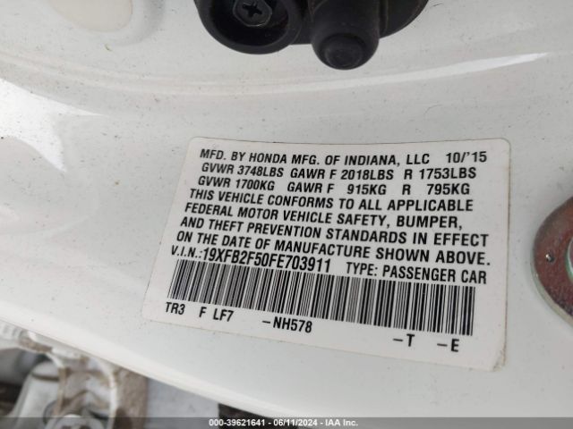 19XFB2F50FE703911 Honda Civic Lx