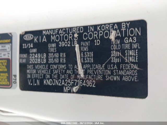 KIA Soul 2015 KNDJN2A25F7164362 Image 9