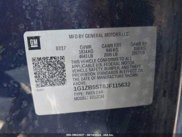 Chevrolet Malibu 1ls 2018 1G1ZB5ST0JF115632 Image 9
