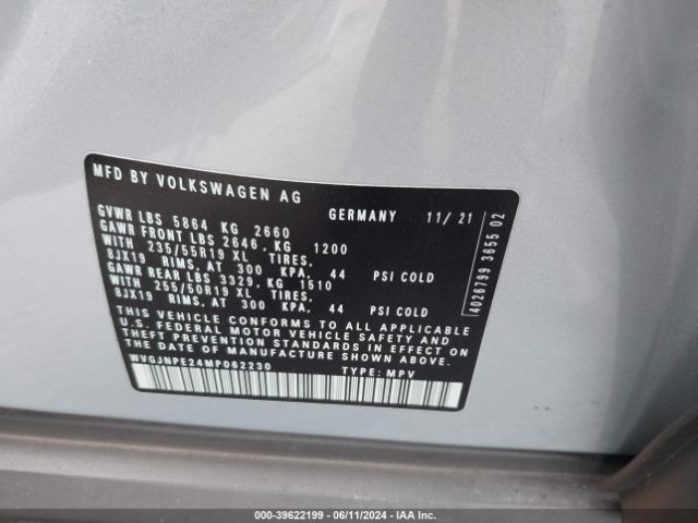 WVGJNPE24MP062230 Volkswagen Id.4 Awd Pro