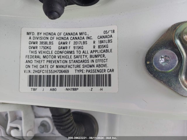 Honda CIVIC SI 2018 2HGFC1E55JH706469 Image 9