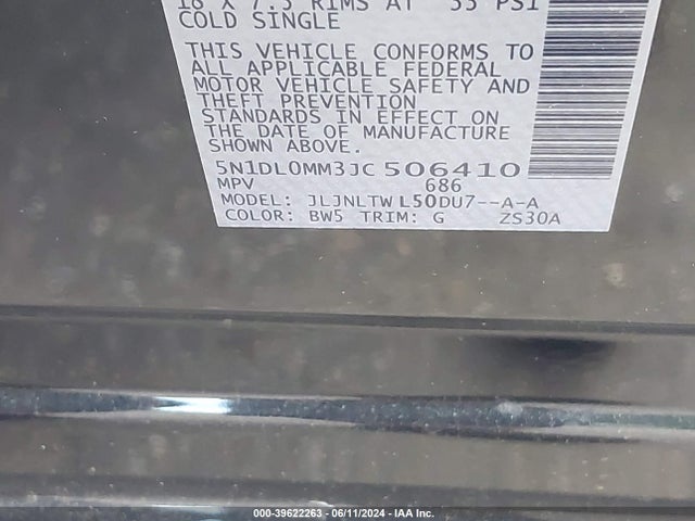 5N1DL0MM3JC506410 Infiniti QX60