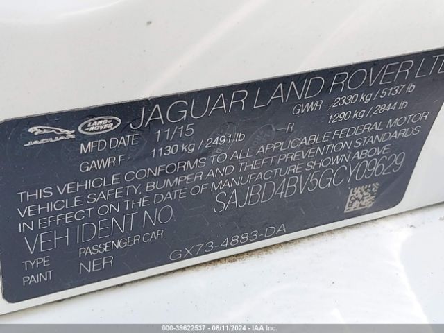 SAJBD4BV5GCY09629 Jaguar Xf 35t Premium