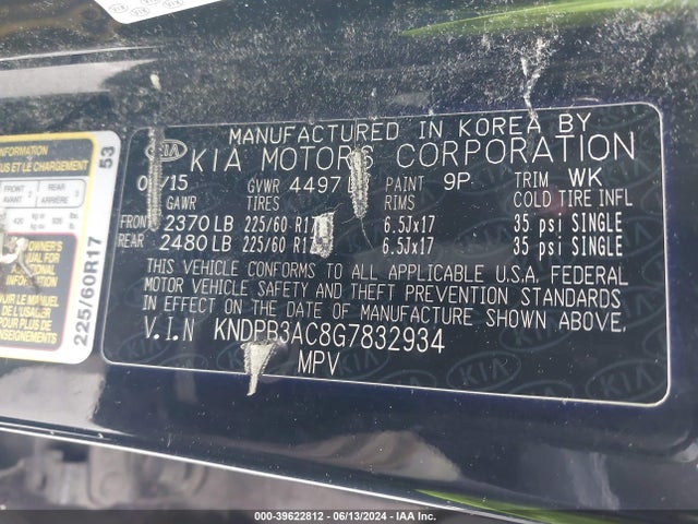 KIA Sportage Lx 2016 KNDPB3AC8G7832934 Image 9