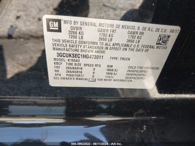 Chevrolet Silverado 1500 2lz 2017 3GCUKSEC1HG473911 Image 9