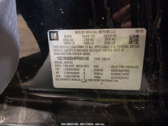Chevrolet Silverado 2500hd Ltz 2015 1GC1KWE84FF665196 Image 9