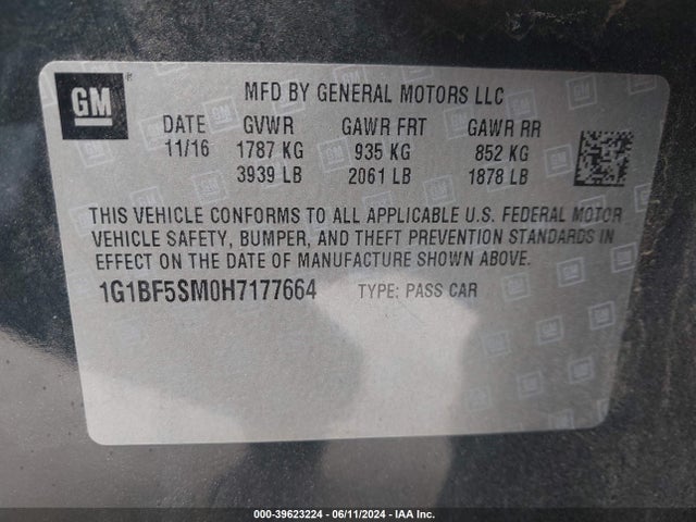 Chevrolet Cruze Premier Auto 2017 1G1BF5SM0H7177664 Image 9