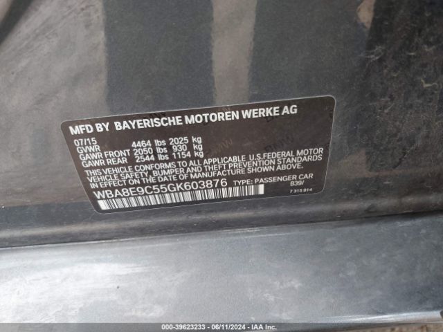 WBA8E9C55GK603876 BMW 328I