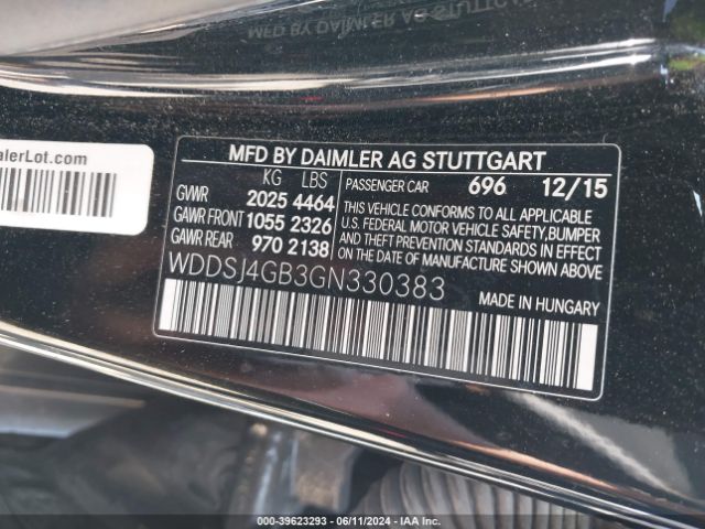 WDDSJ4GB3GN330383 Mercedes-Benz CLA 250 4MATIC
