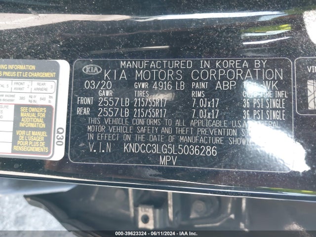 KIA Niro Ev Ex 2020 KNDCC3LG5L5036286 Image 9
