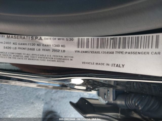 ZAM57XSAXL1354568 Maserati Ghibli