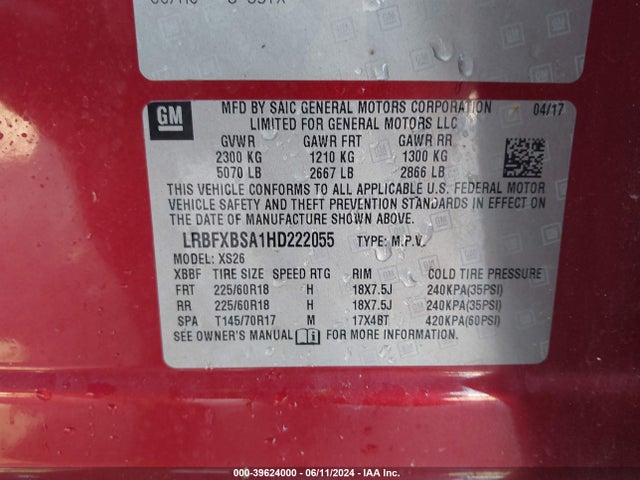 Buick Envision Essence 2017 LRBFXBSA1HD222055 Image 9