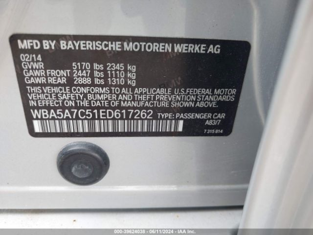 WBA5A7C51ED617262 BMW 528i Xdrive
