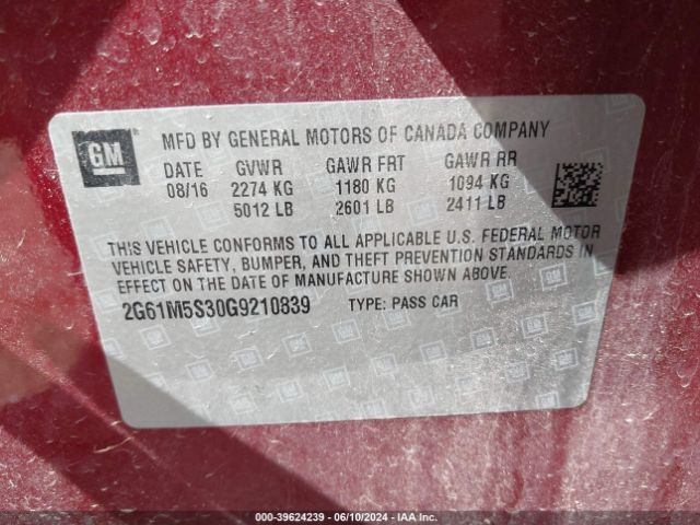 2G61M5S30G9210839 Cadillac Xts Luxury Collection