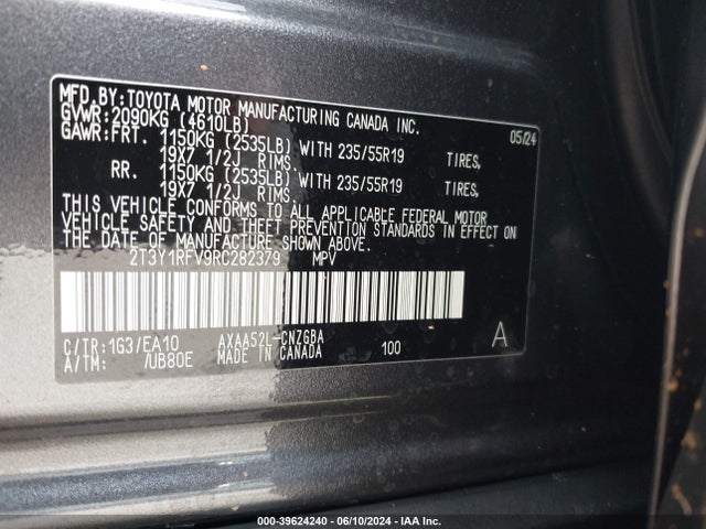 Toyota Rav4 Limited 2024 2T3Y1RFV9RC282379 Image 9